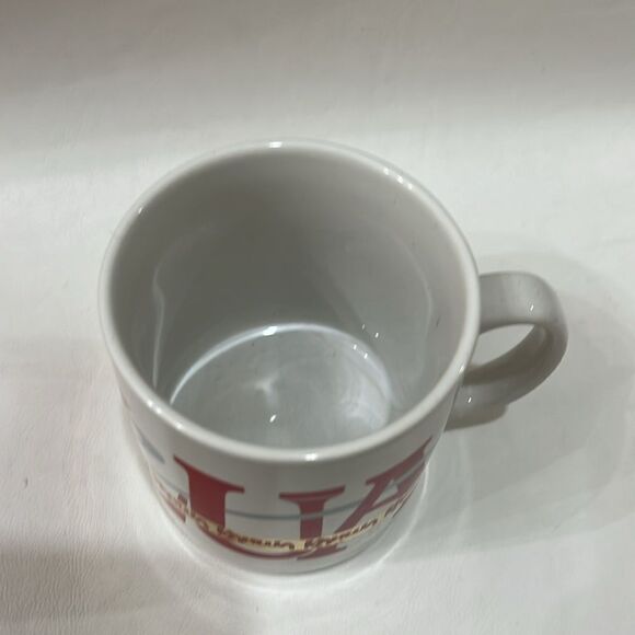 Kahlua Coffee Liquer Mug 3 3/4 Inches Tall 10 Ounces White Red Gray Bar Cocktail - Picture 3 of 5